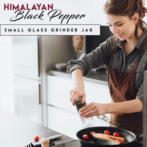 Himalayan Salt and Pepper Grinder Set with Stainless Steel Rack 5.3oz | HIMALAYAN CHEF